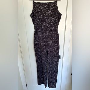 Navy blue patterned romper